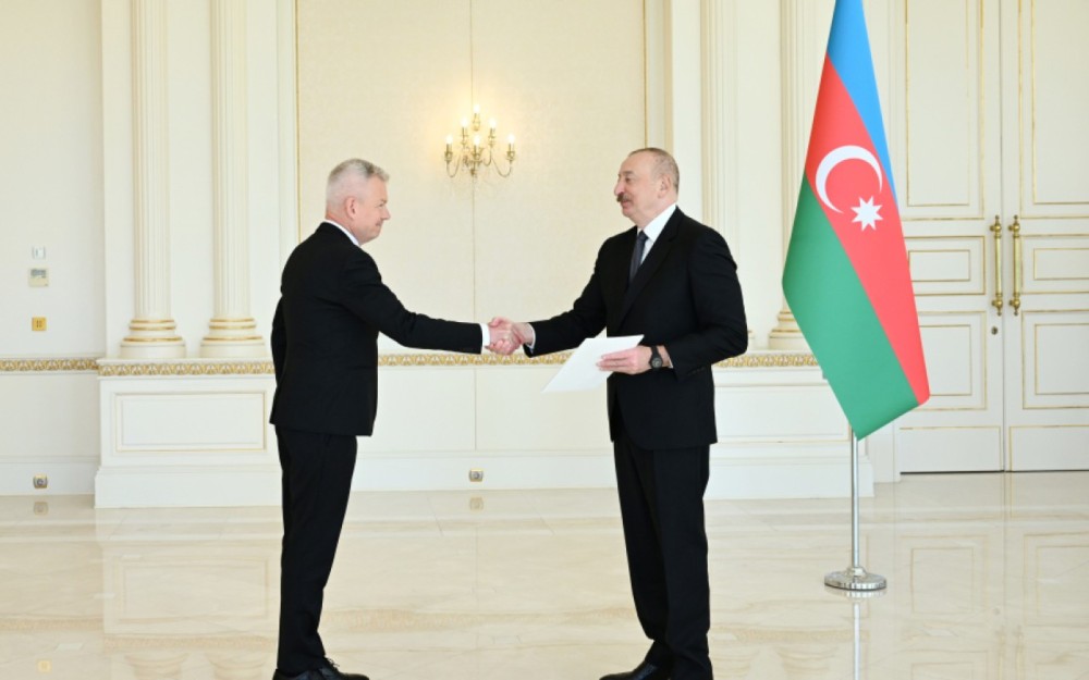 Prezident Polşanın yeni səfirinin etimadnaməsini qəbul edib -FOTOLAR